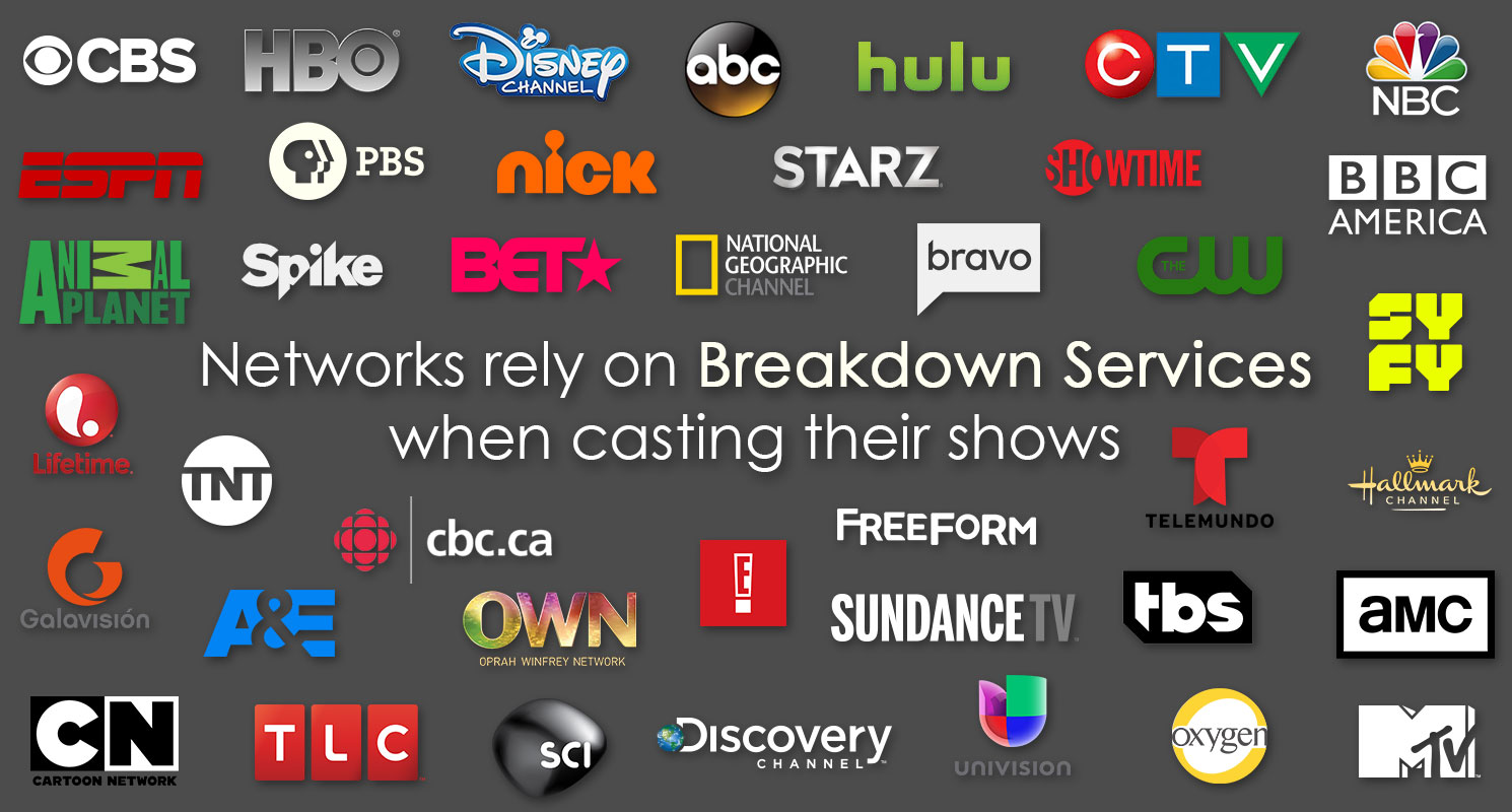 Networks rely on Breakdown Services when casting their shows.